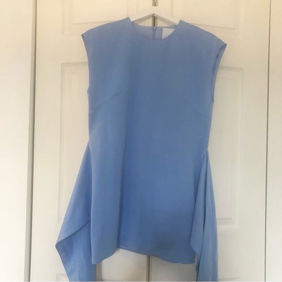 C/Meo Collective Hands On Tie Waist Dress Light Pastel Blue - Picture 6 of 12